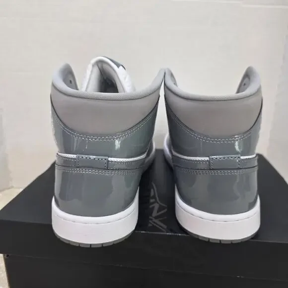 Nike Air Jordan 1 Mid SE White Medium Grey Cool Grey HF3216-100 Men's Size 11.5 - Picture 3 of 7